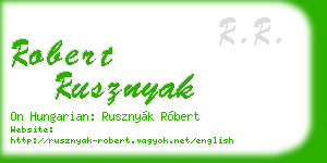 robert rusznyak business card