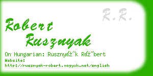 robert rusznyak business card